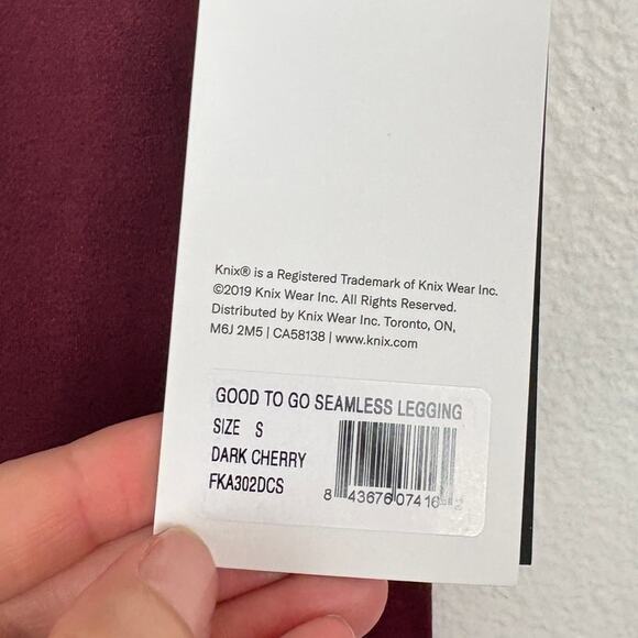 NWT Knix Good to Go Seamless Leggings Dark Cherry Small - Picture 5 of 6